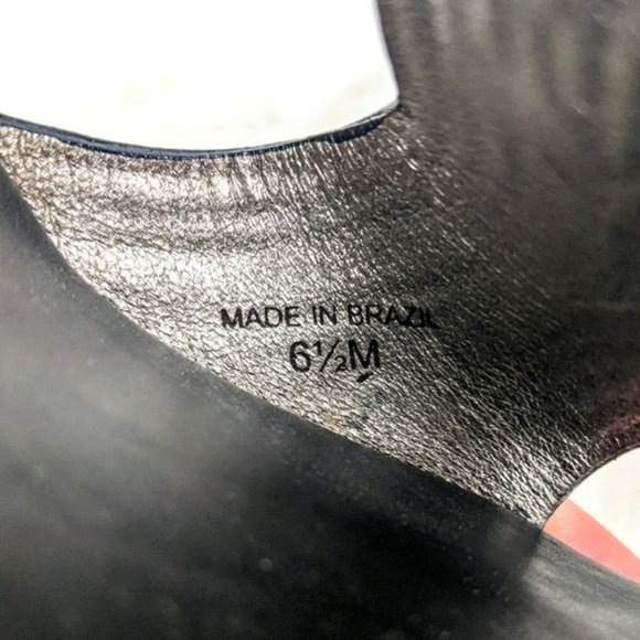 Diane Von Furstenberg DVF Wooden Platform Wedge Sandals 6.5 Black Sculpted - Picture 7 of 8